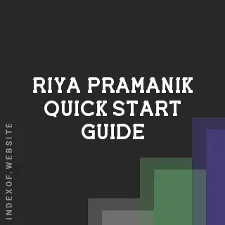 Riya Pramanik Quick Start Guide | Indexof