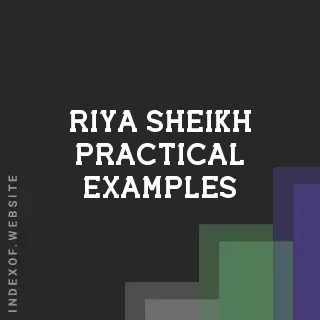 Riya Sheikh Practical Examples | Indexof