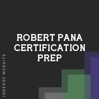 Robert Pana Certification Prep | Indexof