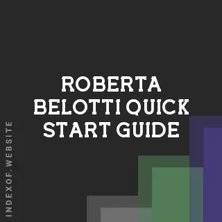 Roberta Belotti Quick Start Guide | Indexof