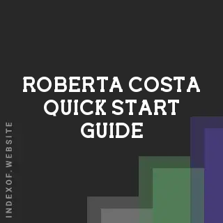 Roberta Costa Quick Start Guide | Indexof