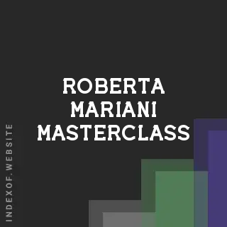 Roberta Mariani Masterclass | Indexof