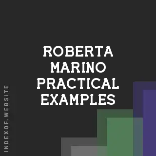 Roberta Marino Practical Examples | Indexof