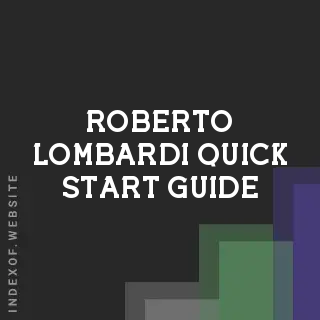 Roberto Lombardi Quick Start Guide | Indexof