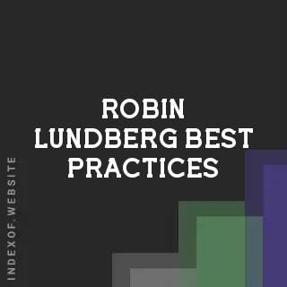 Robin Lundberg Best Practices | Indexof