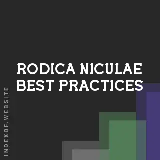 Rodica Niculae Best Practices | Indexof