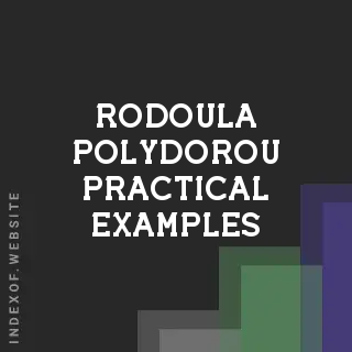 Rodoula Polydorou Practical Examples | Indexof