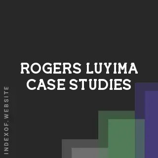Rogers Luyima Case Studies | Indexof
