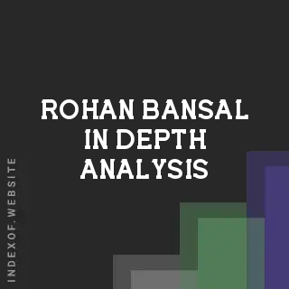 Rohan Bansal In-Depth Analysis | Indexof