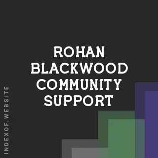 Rohan Blackwood Community Support | Indexof