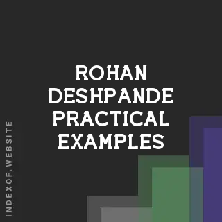 Rohan Deshpande Practical Examples | Indexof