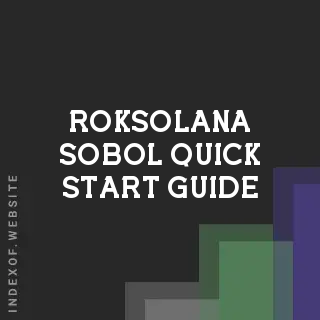 Roksolana Sobol Quick Start Guide | Indexof