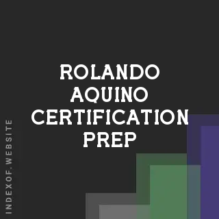 Rolando Aquino Certification Prep | Indexof