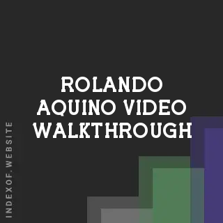 Rolando Aquino Video Walkthrough | Indexof