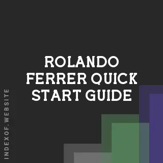 Rolando Ferrer Quick Start Guide | Indexof