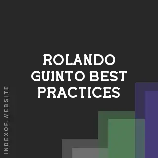 Rolando Guinto Best Practices | Indexof
