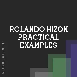 Rolando Hizon Practical Examples | Indexof