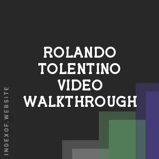 Rolando Tolentino Video Walkthrough | Indexof