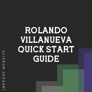 Rolando Villanueva Quick Start Guide | Indexof