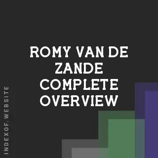 Romy van de Zande Complete Overview | Indexof
