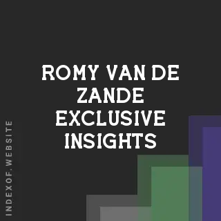 Romy van de Zande Exclusive Insights | Indexof