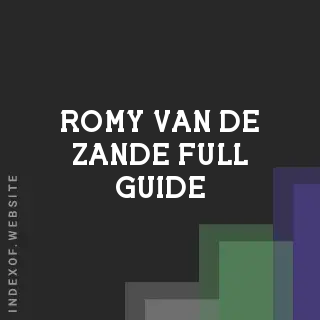 Romy van de Zande Full Guide | Indexof