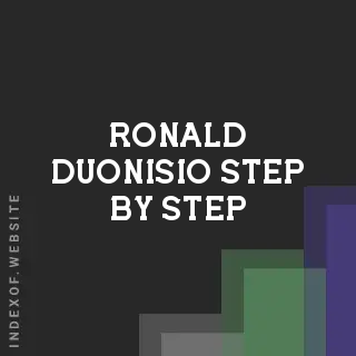 Ronald Duonisio Step-by-Step | Indexof