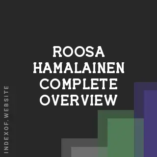 Roosa Hamalainen Complete Overview | Indexof
