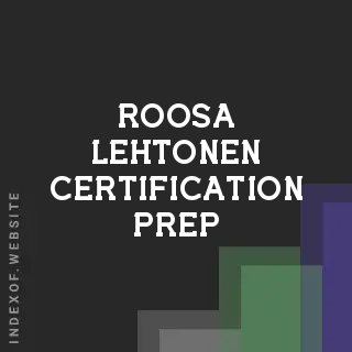 Roosa Lehtonen Certification Prep | Indexof