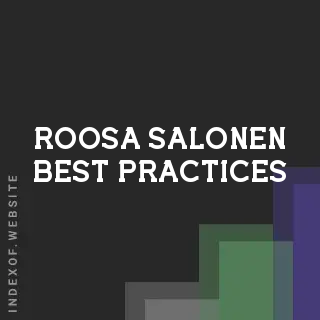 Roosa Salonen Best Practices | Indexof