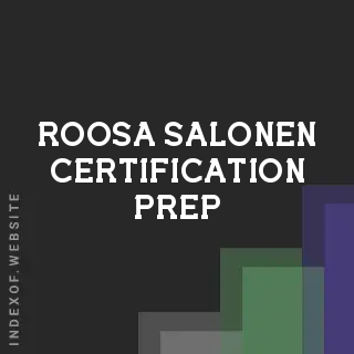 Roosa Salonen Certification Prep | Indexof