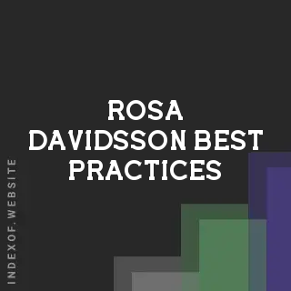 Rosa Davidsson Best Practices | Indexof