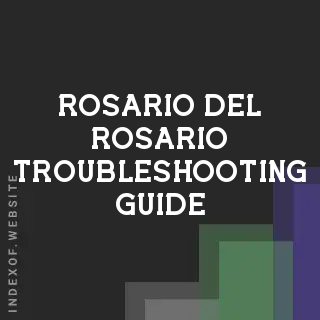 Rosario Del Rosario Troubleshooting Guide | Indexof