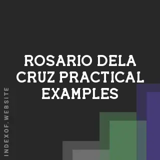 Rosario Dela Cruz Practical Examples | Indexof