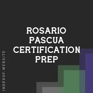 Rosario Pascua Certification Prep | Indexof