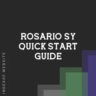 Rosario Sy Quick Start Guide | Indexof