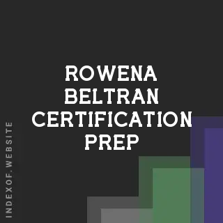 Rowena Beltran Certification Prep | Indexof