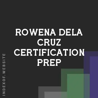 Rowena Dela Cruz Certification Prep | Indexof