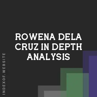 Rowena Dela Cruz In-Depth Analysis | Indexof