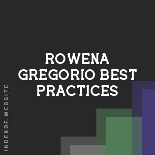 Rowena Gregorio Best Practices | Indexof