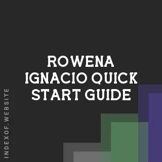 Rowena Ignacio Quick Start Guide | Indexof