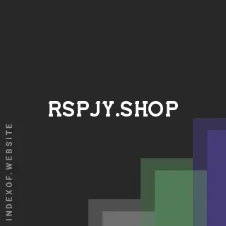 rspjy.shop by Yu-hsin Xu site -  Indexof