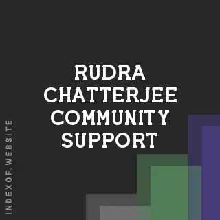 Rudra Chatterjee Community Support | Indexof
