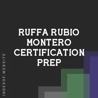 Ruffa Rubio Montero Certification Prep | Indexof