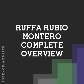 Ruffa Rubio Montero Complete Overview | Indexof