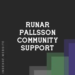 Runar Pallsson Community Support | Indexof