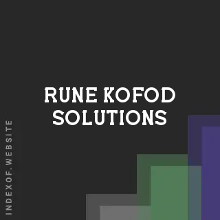 Rune Kofod Solutions | Indexof