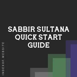 Sabbir Sultana Quick Start Guide | Indexof