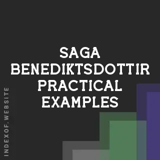Saga Benediktsdottir Practical Examples | Indexof