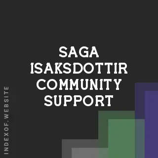 Saga Isaksdottir Community Support | Indexof